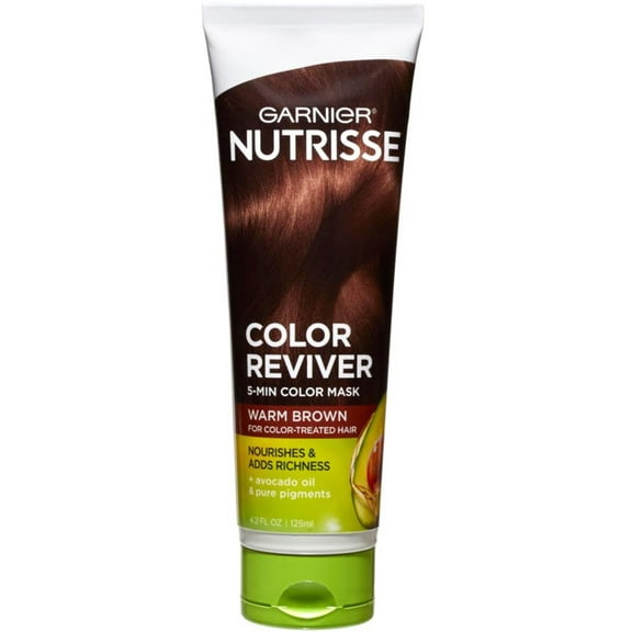 Nutrisse Color Reviver Garnier Nutrisse Color Reviver 5 Minute Nourishing Color Hair Mask, Warm Brown, 4.2 oz (Pack of 4)