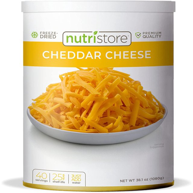 Nutristore FreezeDried Cheddar Cheese Shredded Amazing Taste