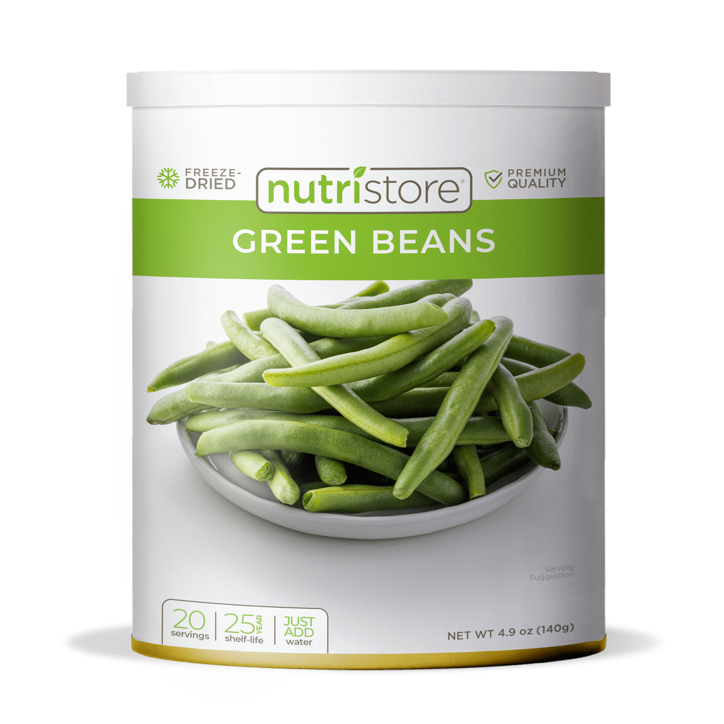 Curated visual reference: Nutristore Freeze Dried Green Bean No 10 Can Photo Inspiration