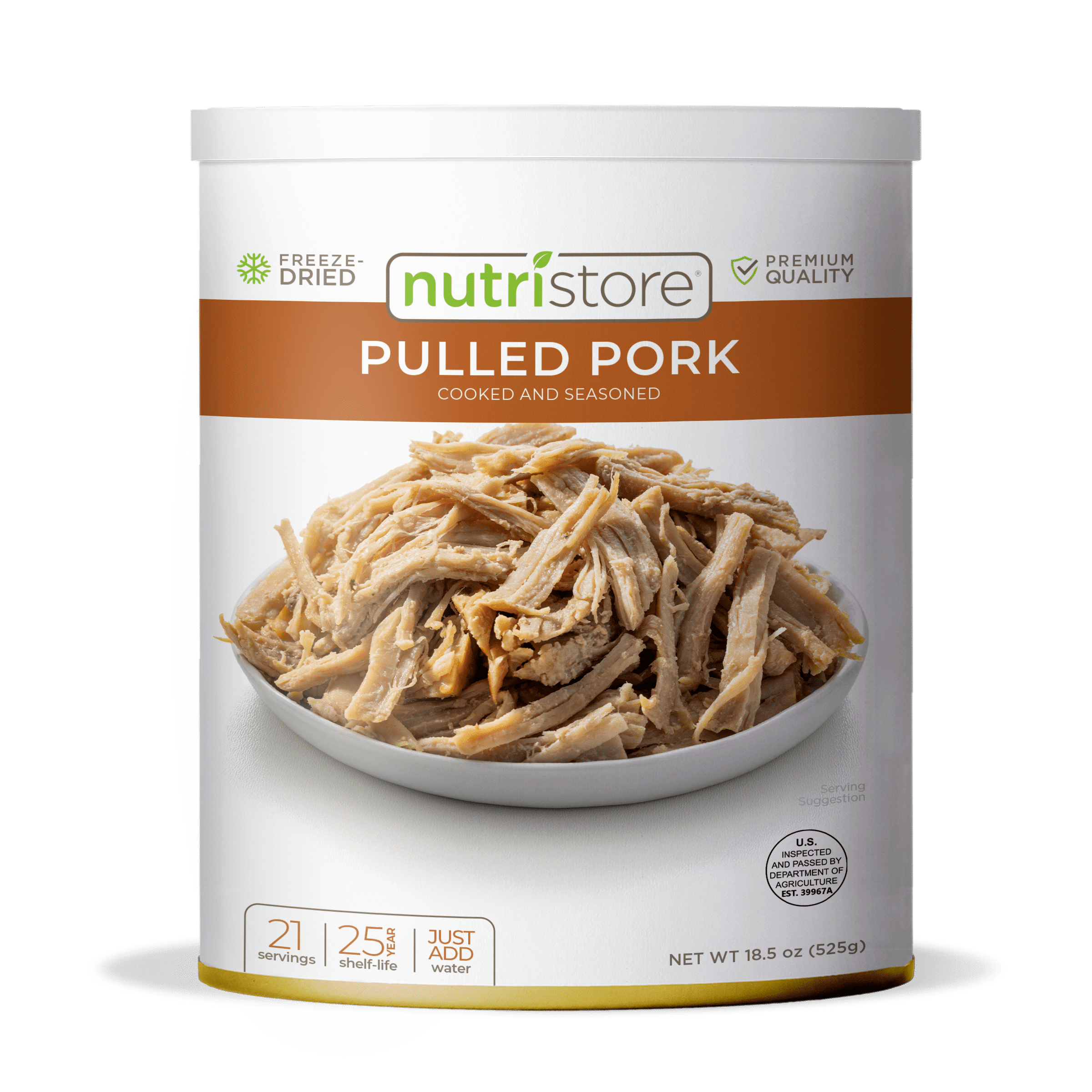 Nutristore Freeze-Dried Pulled Pork No. 10 Can
