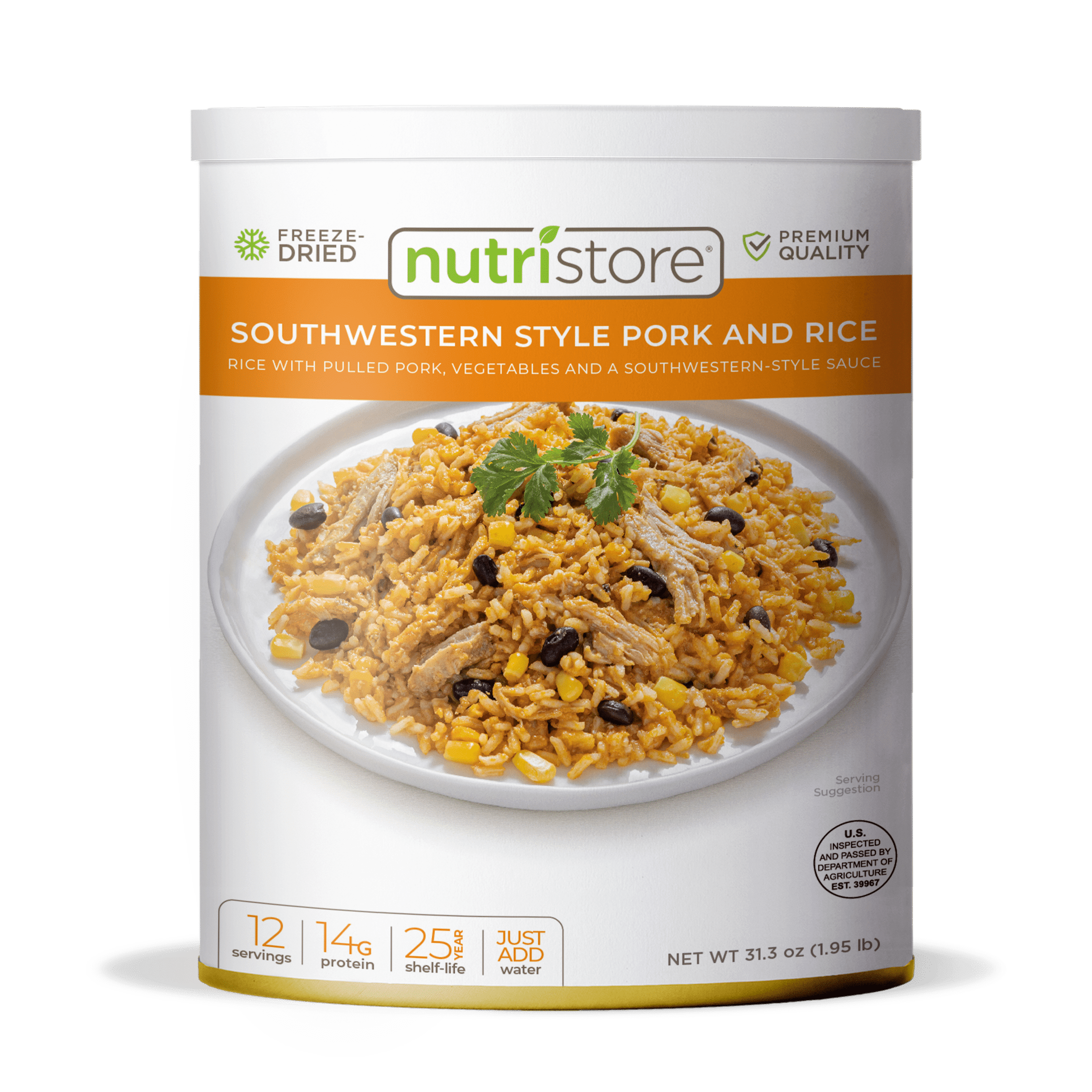 Nutristore Southwest Style Pork and Rice No. 10 Can