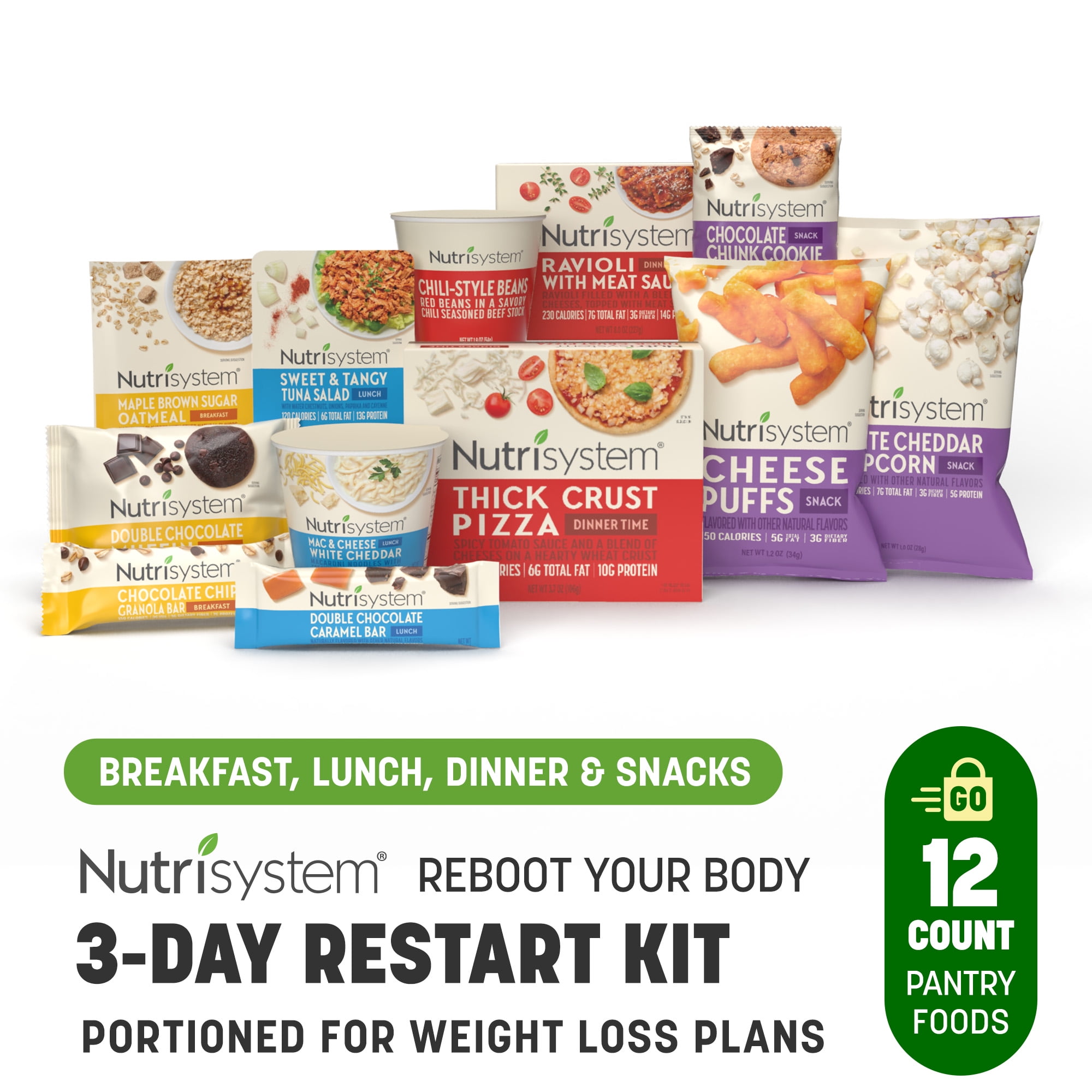 Nutrisystem 3 Day Weight Loss Kit with High Protein Breakfasts Lunches Nutrisystem 3 Day Weight Loss Kit with High Protein Breakfasts Lunches