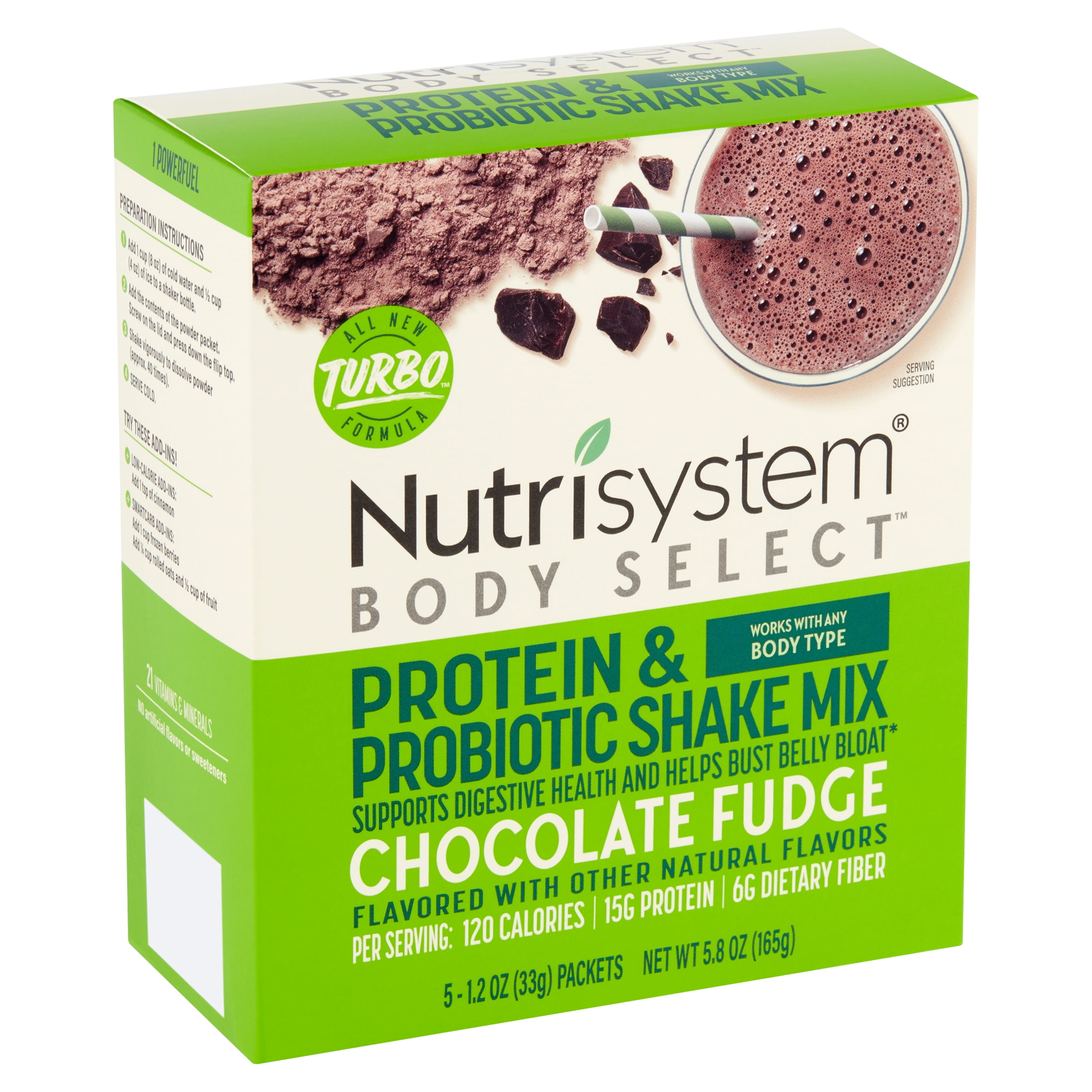 Nutrisystem Protein shake & Probiotic Chocolate 14ct Bust Belly Fat