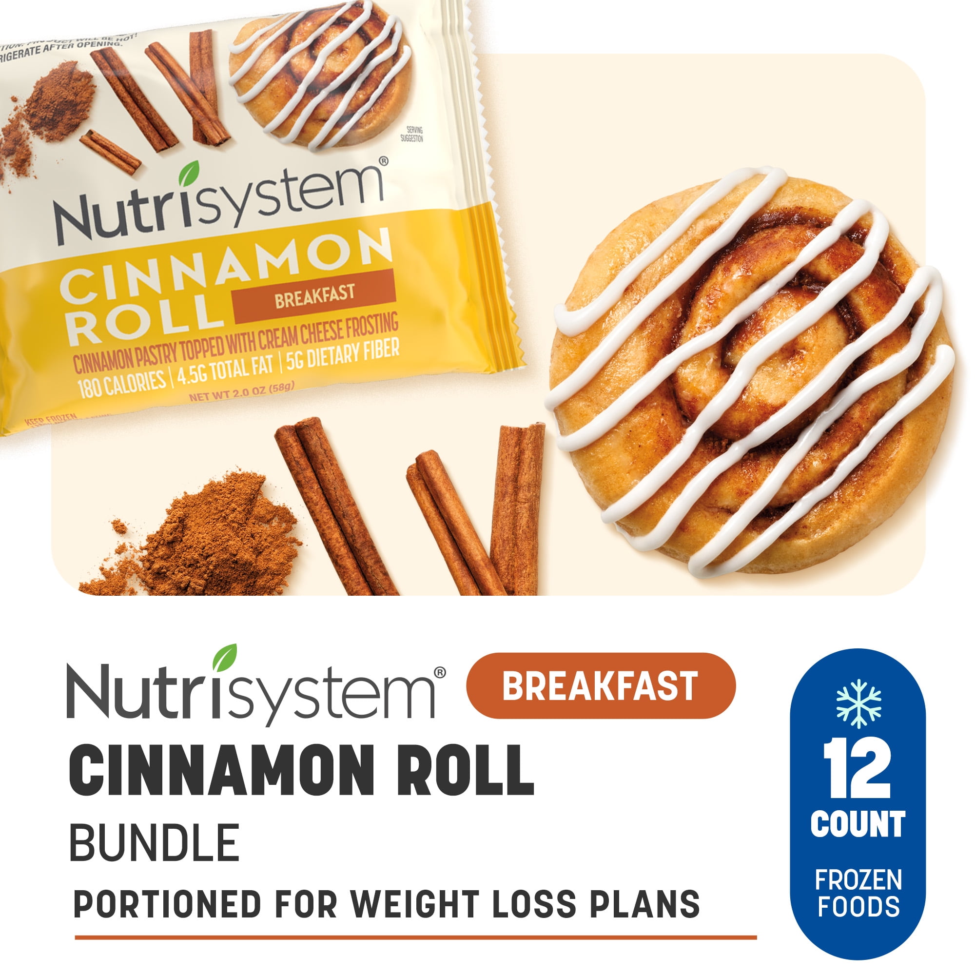 Nutrisystem Cinnamon Roll Breakfast Pastries Bundle, Support Weight ...