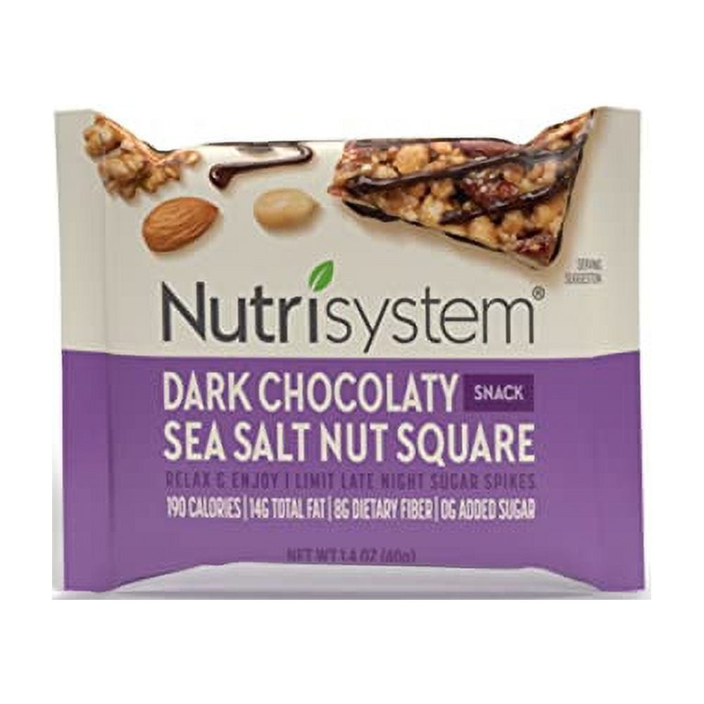 Nutrisystem Dark Chocolate & Sea Salt Nut Bar, 4 Bars