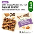 thumbnail image 1 of Nutrisystem Dark Chocolatey Sea Salt Nut Squares Bites, Low Carb Snack, Shelf-Stable, 15 Count, 1 of 8