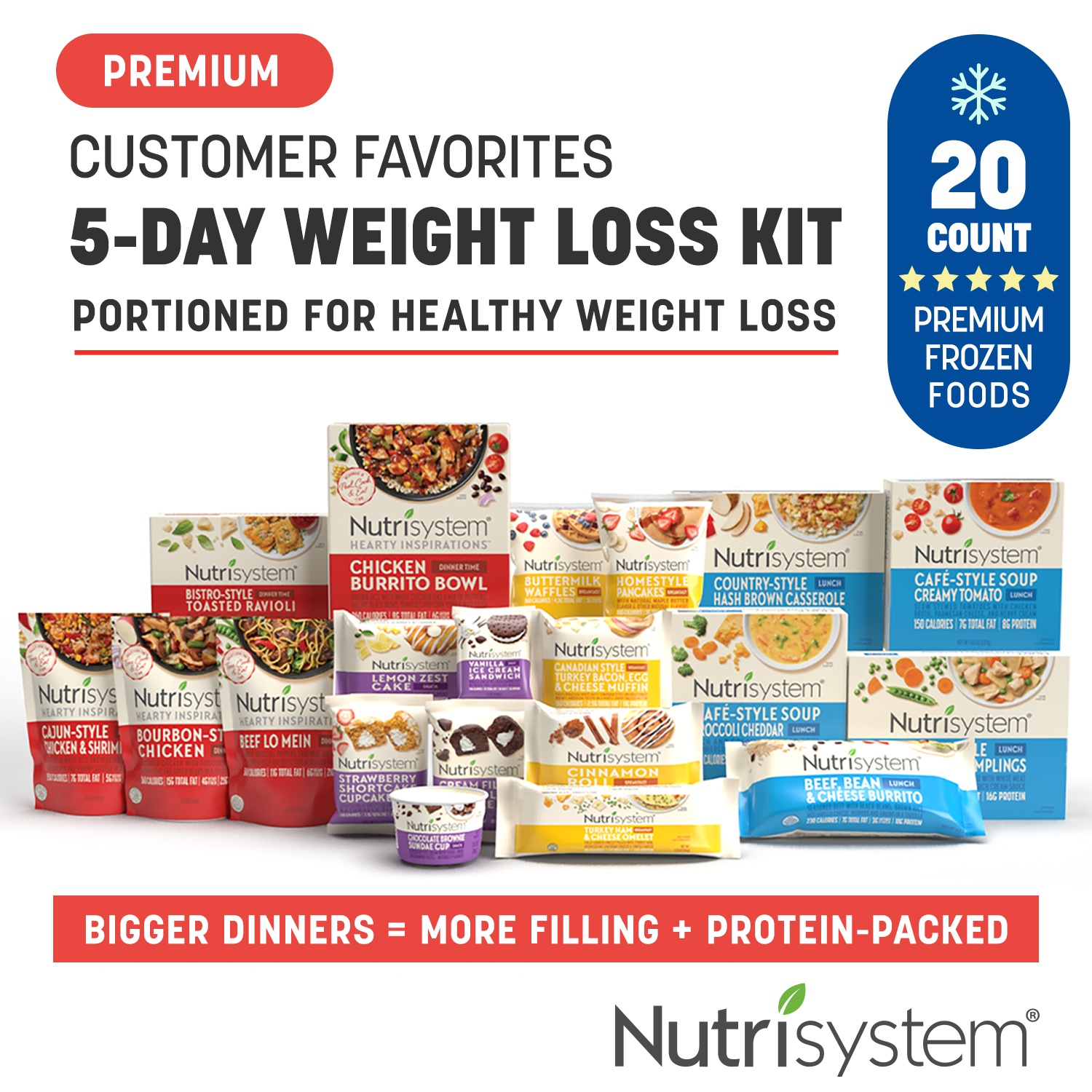 Nutrisystem Frozen 5Day Weight Loss Kit, ProteinPowered Three Course