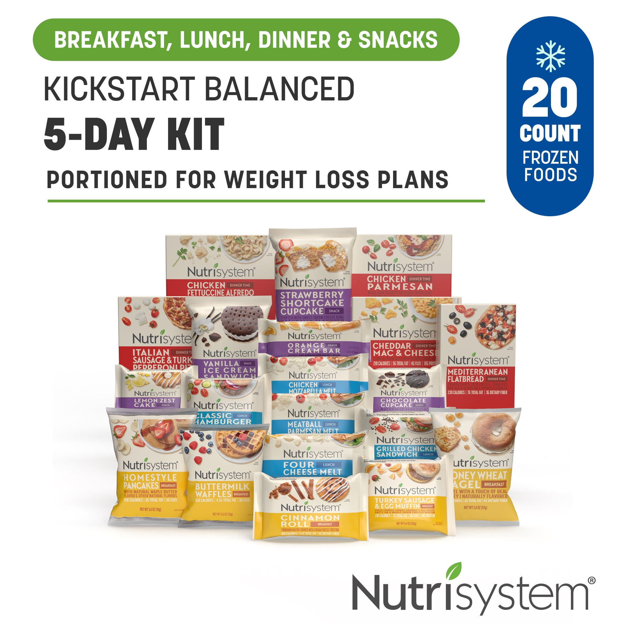 Nutrisystem 5-Day Weight Loss Variety Pack: Breakfasts, Lunches And Snacks,  15 Count (Shelf-stable)