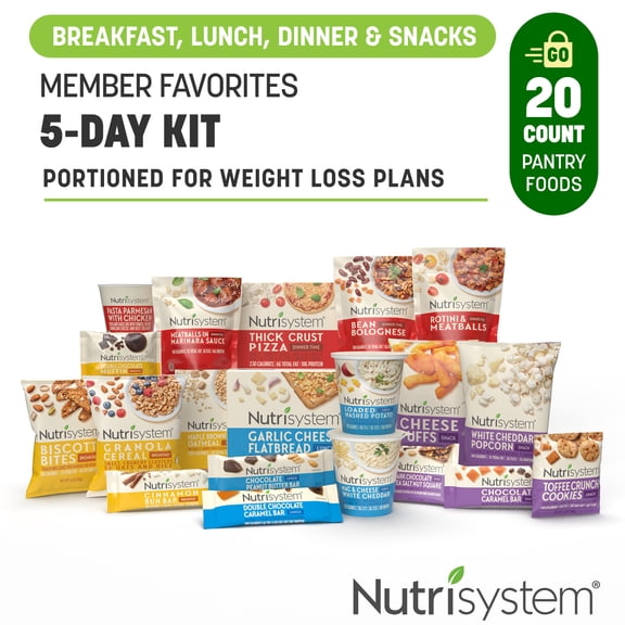 Nutrisystem Member Favorites 5-Day Weight Loss Kit with Breakfasts, Lunches, Dinners & Snacks, 20 Count