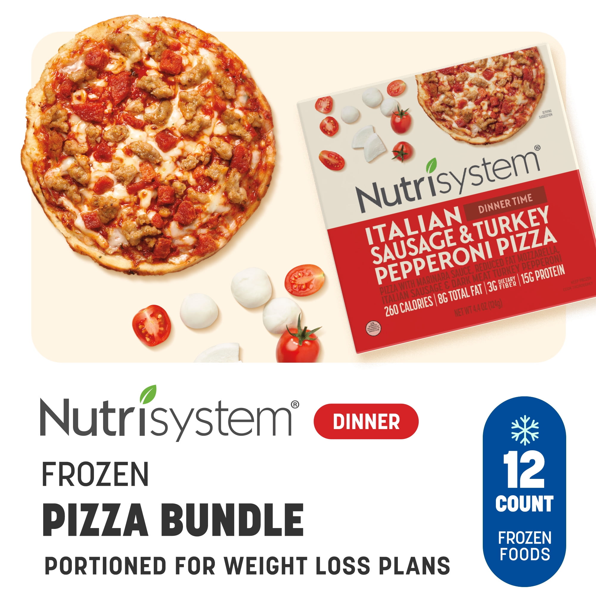 Nutrisystem Pizza Lover’s Variety Pack, Frozen Pizza with Marinara to