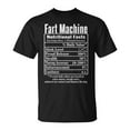 thumbnail image 1 of Nutrition Facts Fart Machine Dad Jokes Farting Humor T-Shirt Funny Gag Gift Graphic Tee for Men Women Perfect Casual Wear, 1 of 3