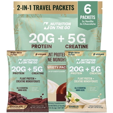 Nutrition On The Go Whey Protein Isolate + Creatine Travel Packets ...
