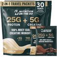 thumbnail image 1 of Nutrition On The Go Whey Protein Isolate + Creatine Travel Packets, Variety, 30 Count, 1 of 6