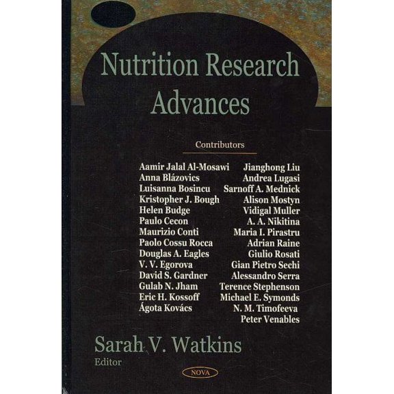 Nutrition Research Advances by Sarah V. Watkins (Hardcover) (2006) (New)