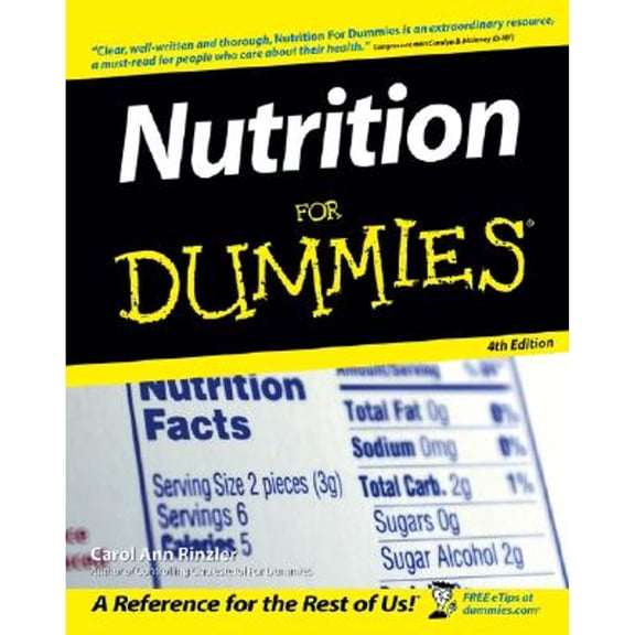 Pre-Owned Nutrition for Dummies (Paperback) by Carol Ann Rinzler
