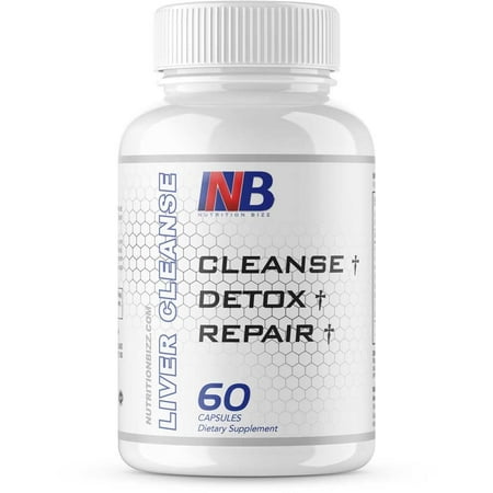 NutritionBizz Liver Cleanse Detox | Cleanse | Repair 60 Capsules