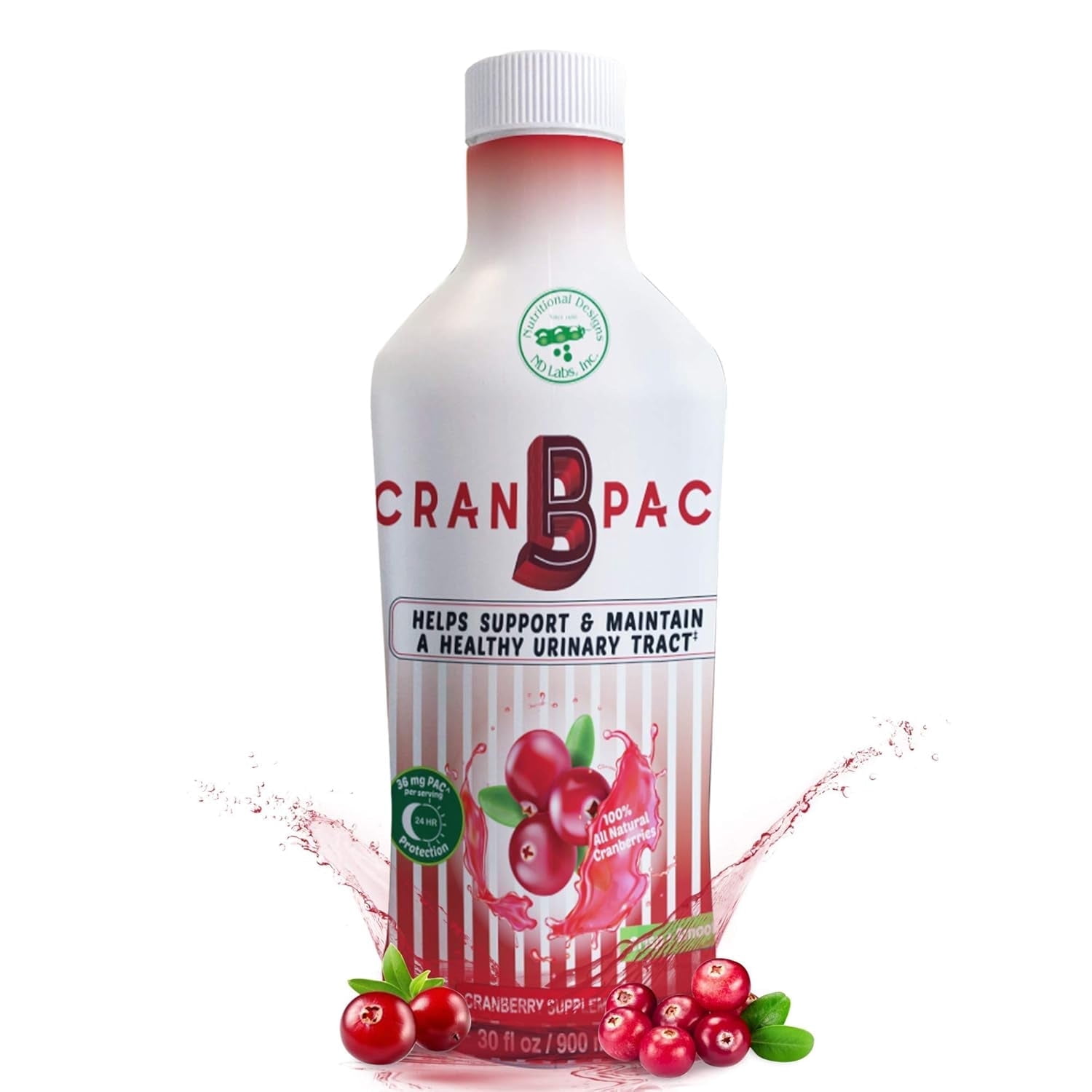 Nutritional Designs Cran-B-PAC Cranberry Supplement, 30 Oz Bottle ...
