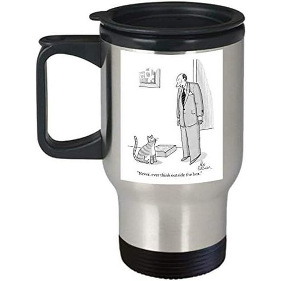 Nutritional Facts-(Travel) Cat Cup-Perfect Cat Merchandise-Kitty-Funny Mom Coffee Mug Gift 14 oz