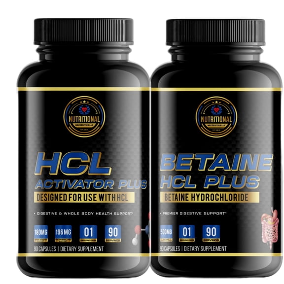 Nutritional Necessities LLC-HCL Support Bundle| HCL Activator Plus, Betaine HCL Plus