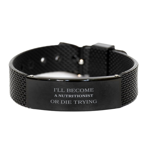 Nutritionist Black Shark Mesh Bracelet - Inspired to Succeed in Nutrition