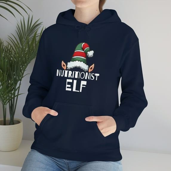 Nutritionist Elf Unisex Hoodie, S-5XL Christmas Holidays Xmas Elves
