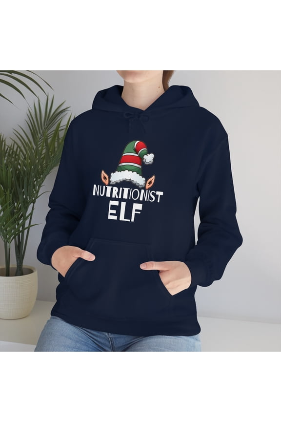 Nutritionist Elf Unisex Hoodie, S-5XL Christmas Holidays Xmas Elves
