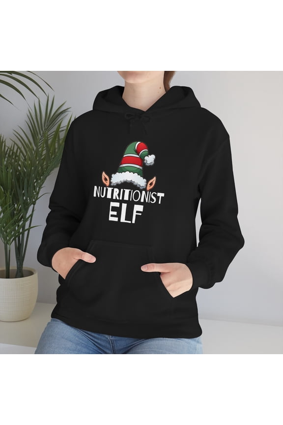 Nutritionist Elf Unisex Hoodie, S-5XL Christmas Holidays Xmas Elves