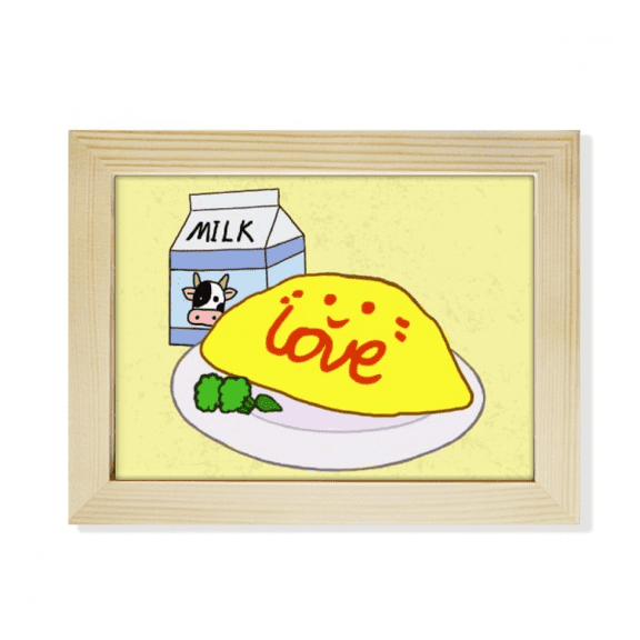 Nutritious Breakfast Illustration Pattern Desktop Photo Frame Picture Art Decoration Painting 6x8 inch