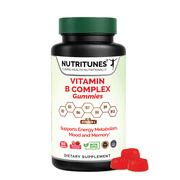 Nutritunes Vitamin B Complex for Energy & Brain Health 60Count