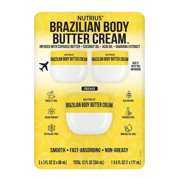 Nutrius Body Butter Cream, 3 Piece Set