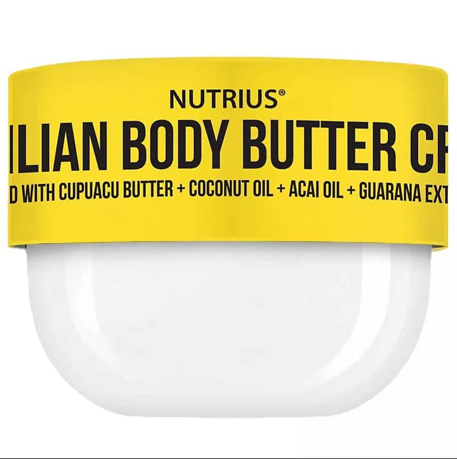 Nutrius Brazilian Body Butter Cream Vegan Friendly, Smooth, Fast