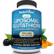 Nutrivein Liposomal Glutathione Setria® 700mg - 60 Capsules - Pure Reduced Glutathione
