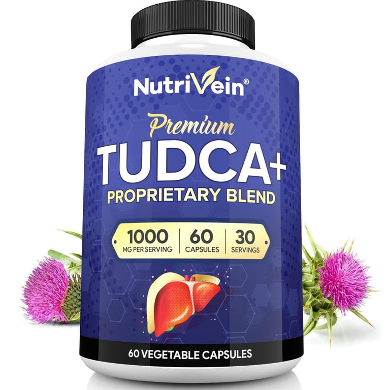 Nutrivein TUDCA Liver Support Supplement 1000mg 30 Day Supply with