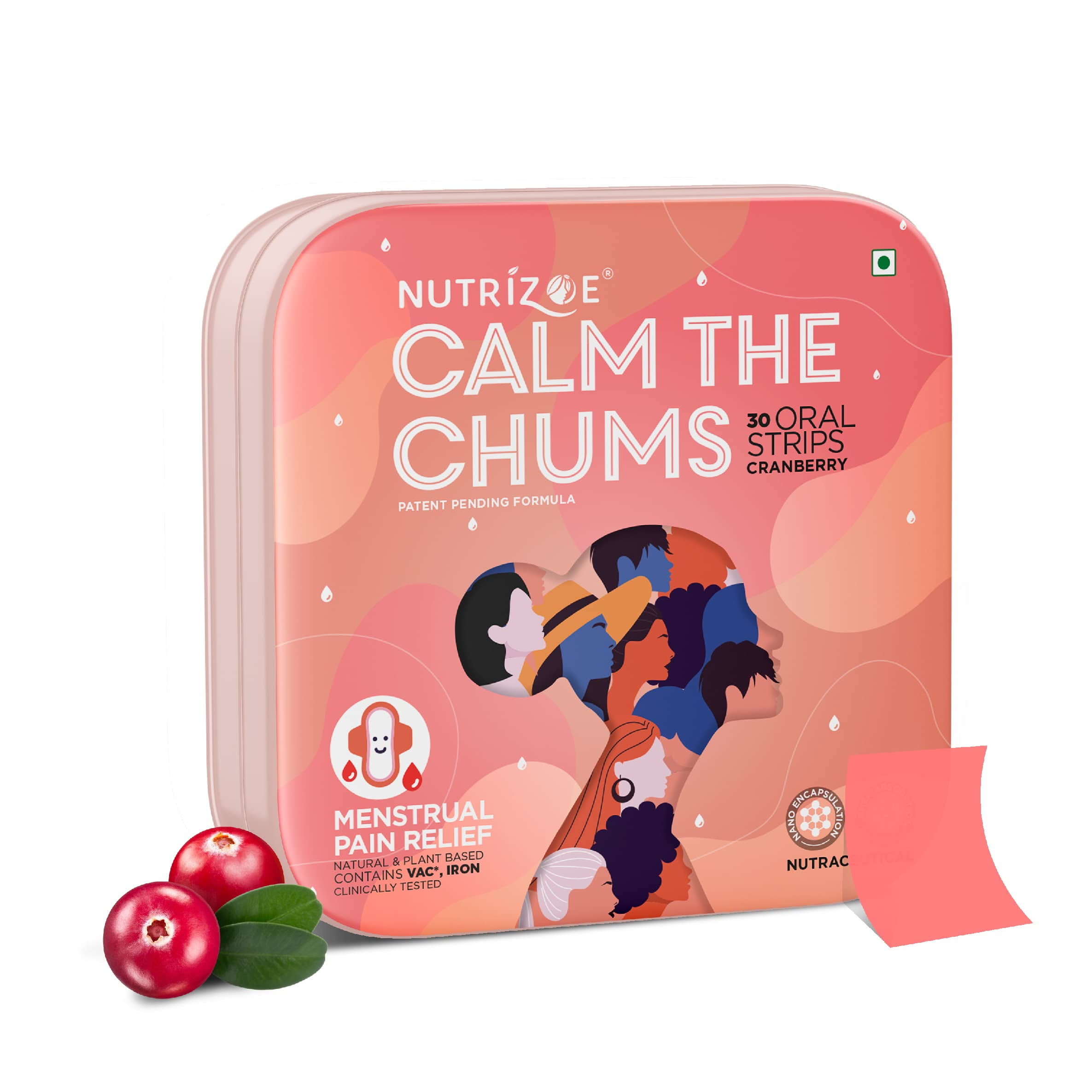 Nutrizoe Calm The Chums Period Pain, PMS Relief and Iron Supplement