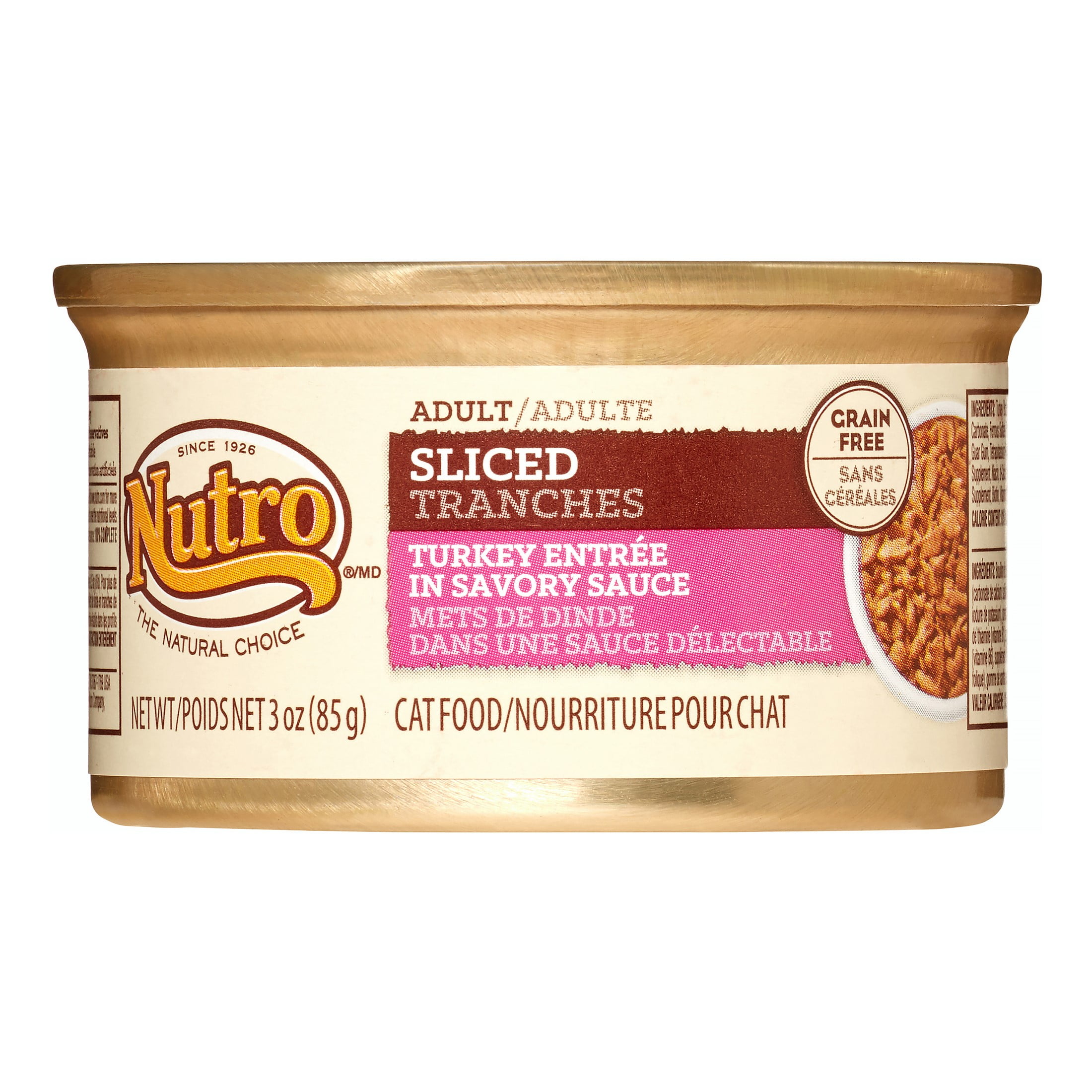 Nutro 791413 3 oz Natural Choice Sliced Turkey Entree for Cat