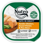 Nutro Cuts in Gravy Tender Chicken, Sweet Potato & Pea Stew Natural Wet Dog Food, 3.5 oz. Tray