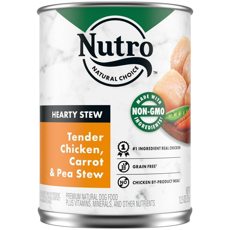 Nutro Hearty Stew Natural Cuts In Gravy Cuts In Gravy Tender Chicken Stew Adult Wet Dog Food 12.5 Oz Can Walmart