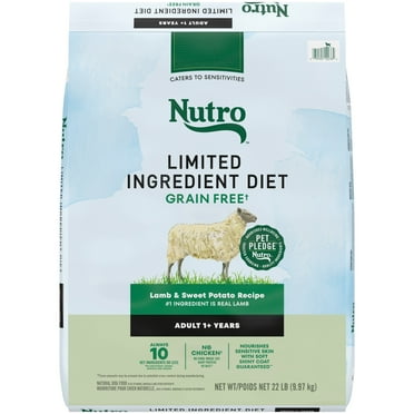 Nutro Limited Ingredient Diet Adult Dry Dog Food, Lamb & Sweet Potato Recipe, 22 Lbs.