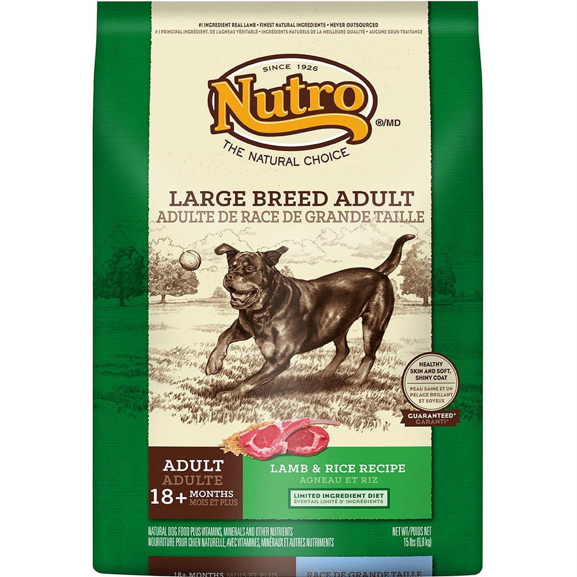 Nutro Limited Ingredient Diet Large Breed Adult Dog Food Lamb & Rice ...