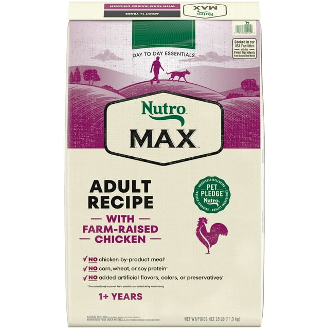 Nutro Max Adult Dry Dog Food With Farm-Raised Chicken, 25 Lb. Bag