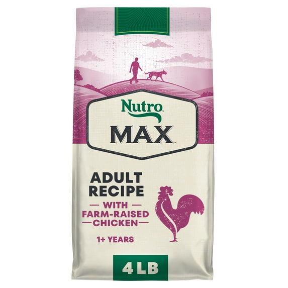 Nutro Max Adult Dry Dog Food with Farm-Raised Chicken, 4 lb. Bag