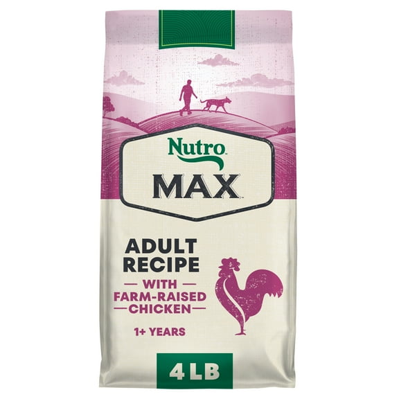 Nutro Max Adult Dry Dog Food with Farm-Raised Chicken, 4 lb. Bag