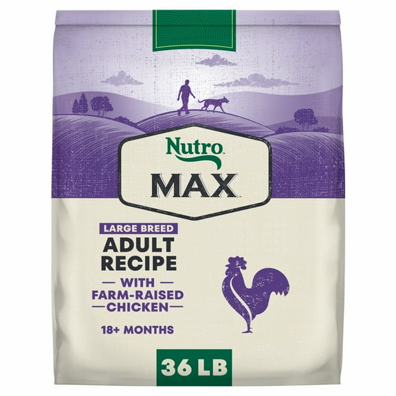 Nutro Max Adult Large Breed Dry Dog Food with Farm-Raised Chicken, 36 lb. Bag