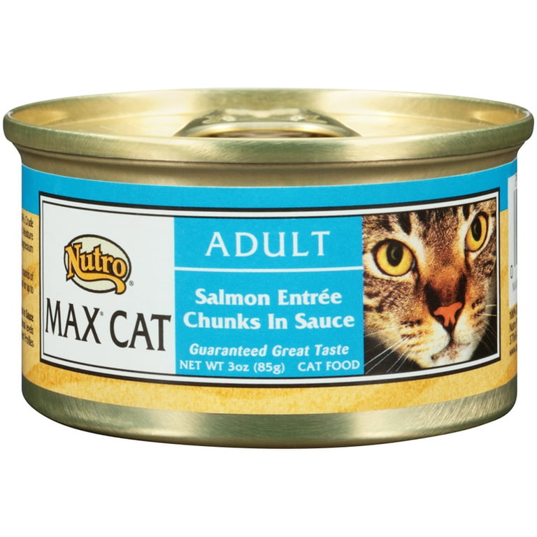 Nutro Max Cat Adult Salmon Entree Chunks In Sauce Canned Cat Food 3 Ounces Pack Of 24 Walmart