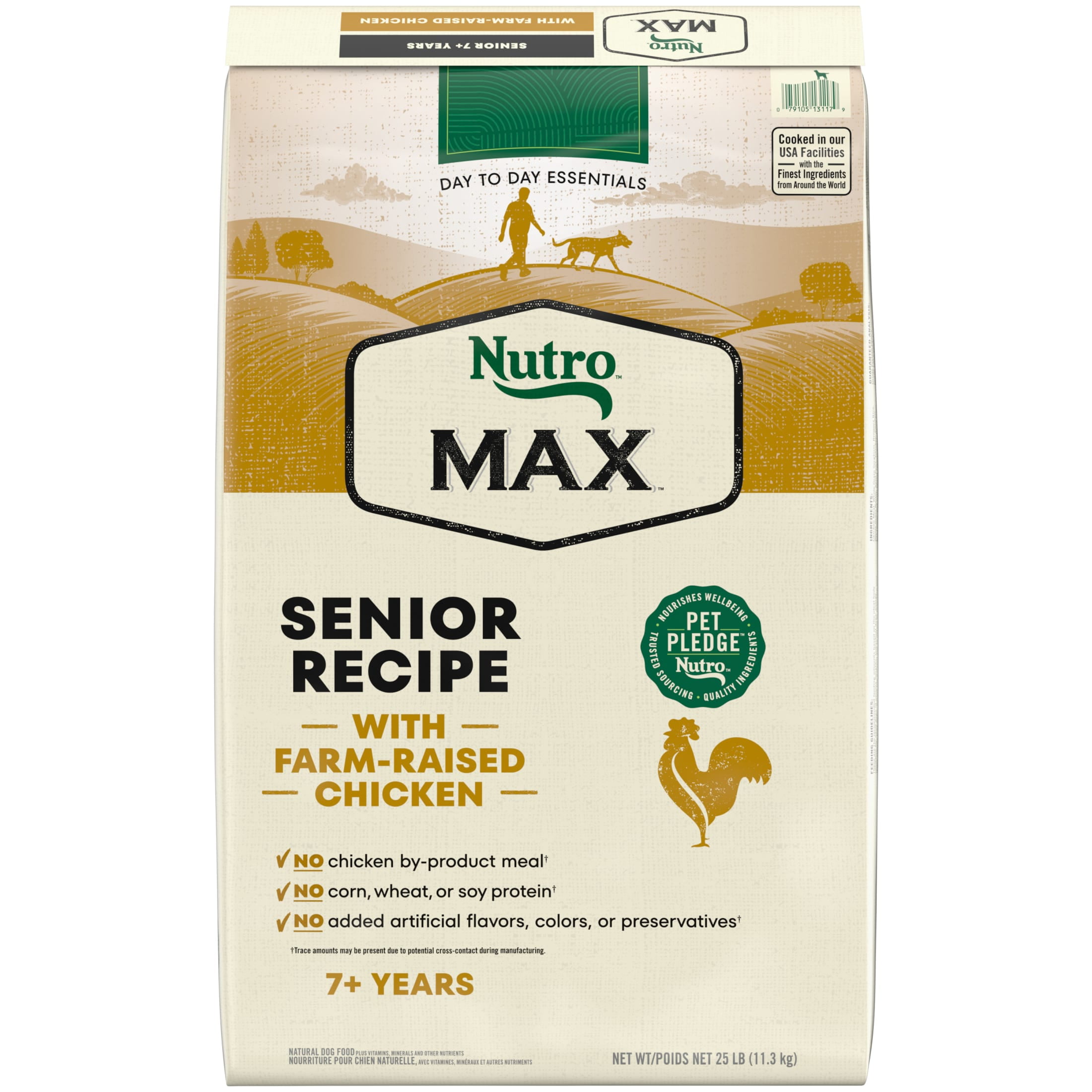 Nutro Max Senior Dry Dog Food With Farm-Raised Chicken, 25 Lb. Bag