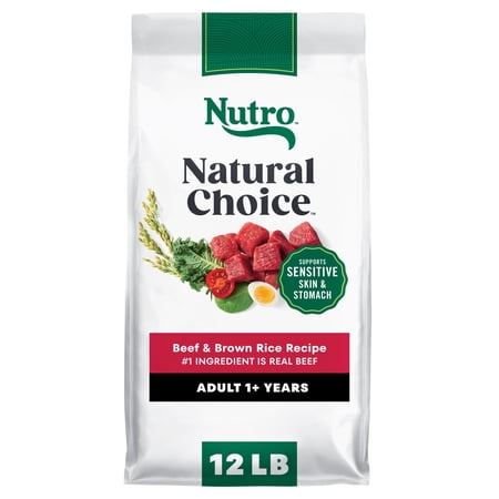 Nutro Natural Choice Adult Dry Dog Food Recipe Beef & Brown Rice, 12 Lb Bag