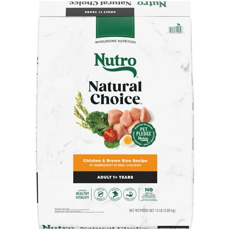 Nutro Natural Choice Adult Dry Dog Food, Chicken And Brown Rice Recipe 13 Lbs.