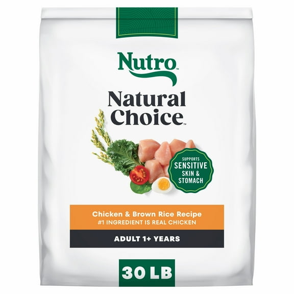 Nutro Natural Choice Adult Dry Dog Food Recipe Chicken & Brown Rice, 30 Lb Bag