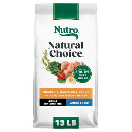 Nutro Natural Choice Adult Large Breed Dog Food Dry Recipe Chicken & Brown Rice, 13 Lb Bag