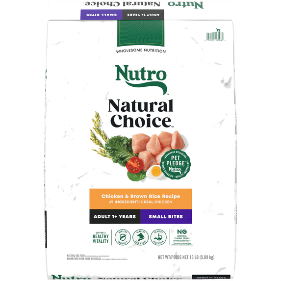 Nutro Natural Choice Adult Small Bites Dog Food Recipe Chicken & Brown Rice, 13 Lb Bag